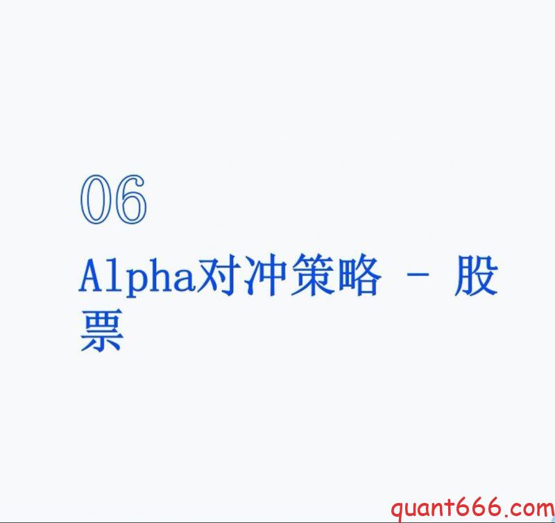 06、系统课 - 股票Alpha型策略 （会员专享）-野生量化员