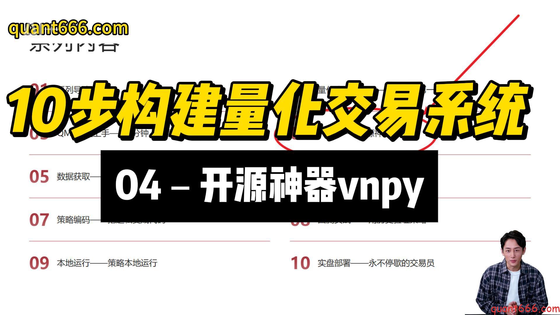 10步构建量化交易系统 – 04 – 开源神器vnpy（视频版）-野生量化员