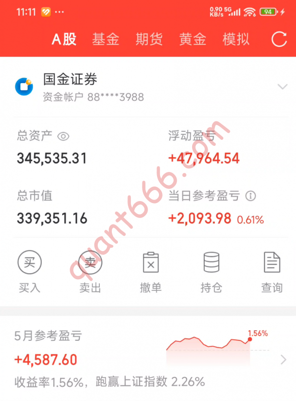 30万实盘账户:5月盈利4587元,我做了一次二季度再平衡-野生量化员