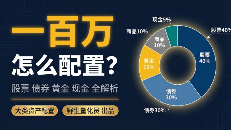 手里有一百万,你会怎么配置?股票债券黄金现金,一次讲透大类资产配置逻辑-野生量化员