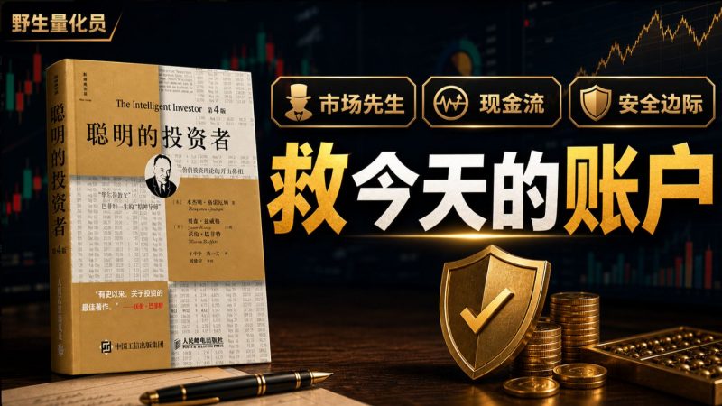 《聪明的投资者》精读,市场先生、现金流、安全边际:一本老书怎么救今天的账户?-野生量化员