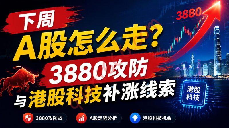 下周A股怎么走?3880攻防与港股科技补涨线索-2026年8月22日-野生量化员